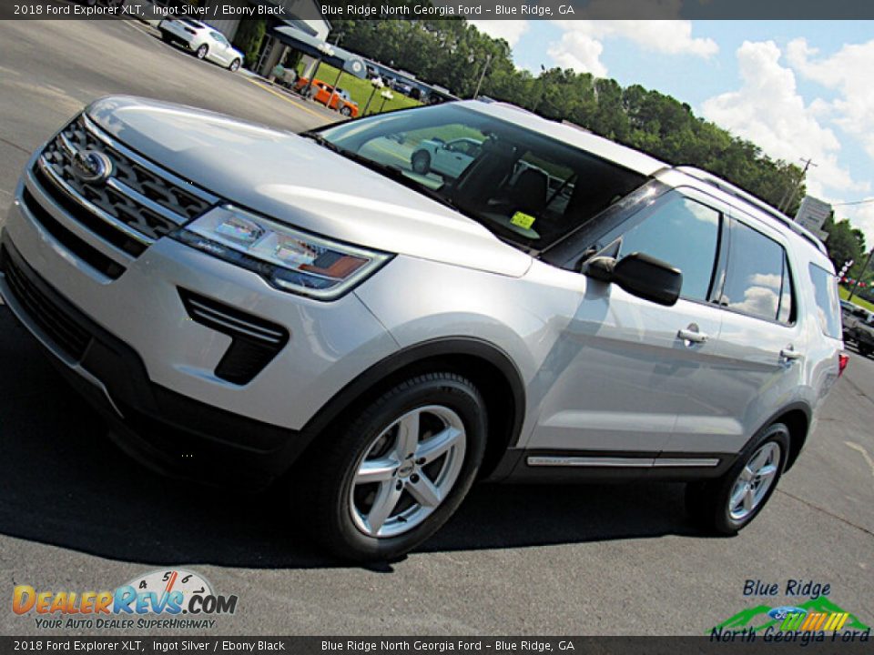 2018 Ford Explorer XLT Ingot Silver / Ebony Black Photo #27