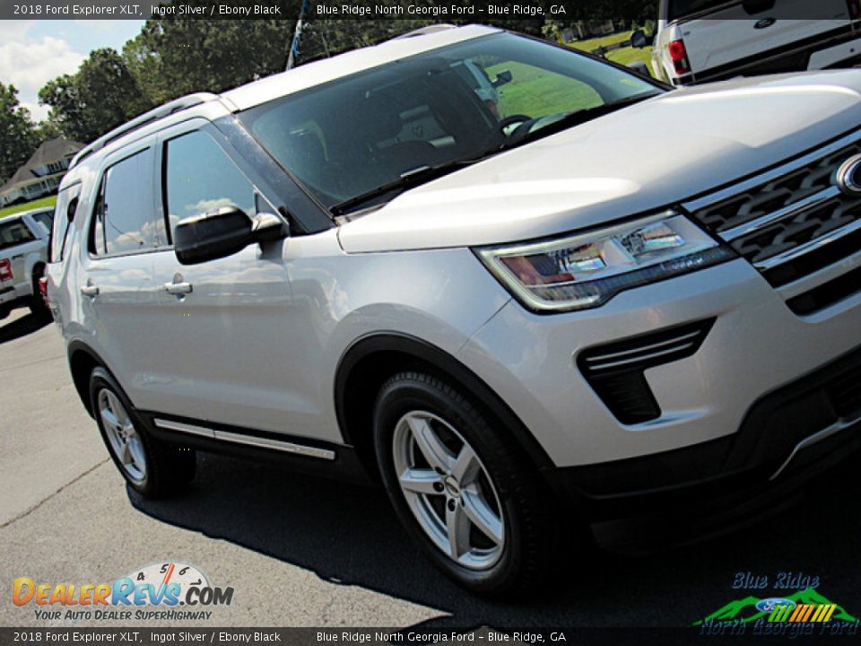 2018 Ford Explorer XLT Ingot Silver / Ebony Black Photo #28