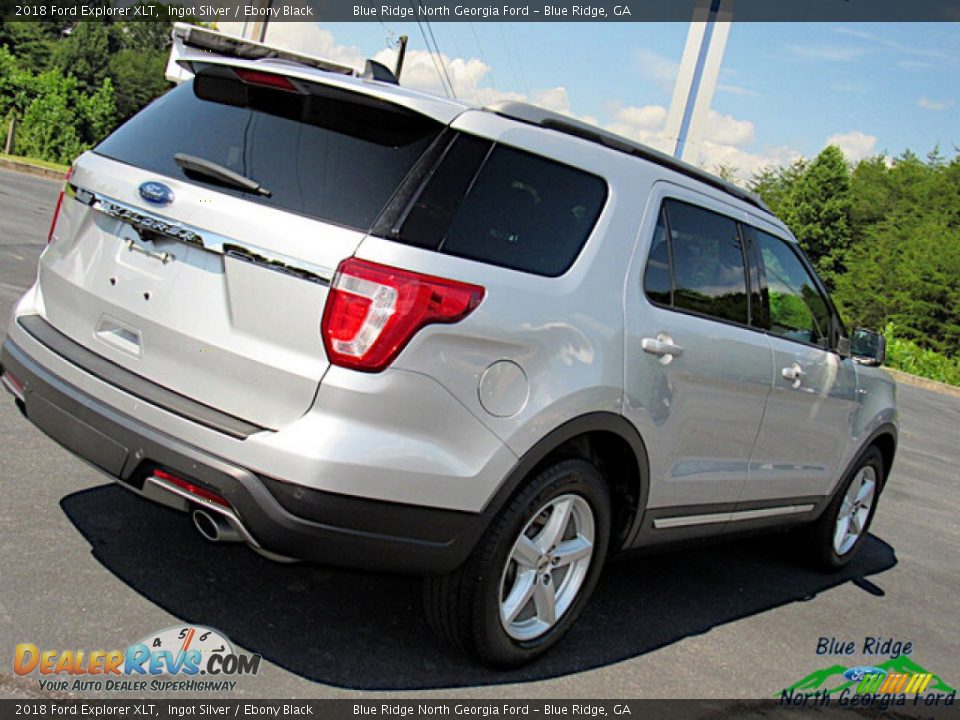 2018 Ford Explorer XLT Ingot Silver / Ebony Black Photo #29