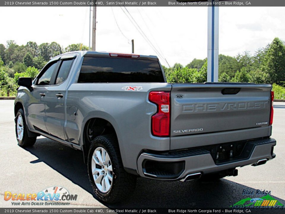 2019 Chevrolet Silverado 1500 Custom Double Cab 4WD Satin Steel Metallic / Jet Black Photo #3