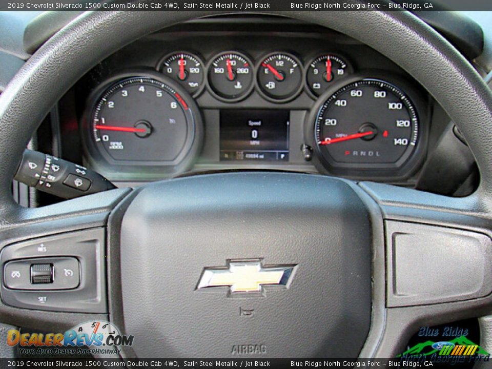 2019 Chevrolet Silverado 1500 Custom Double Cab 4WD Satin Steel Metallic / Jet Black Photo #17