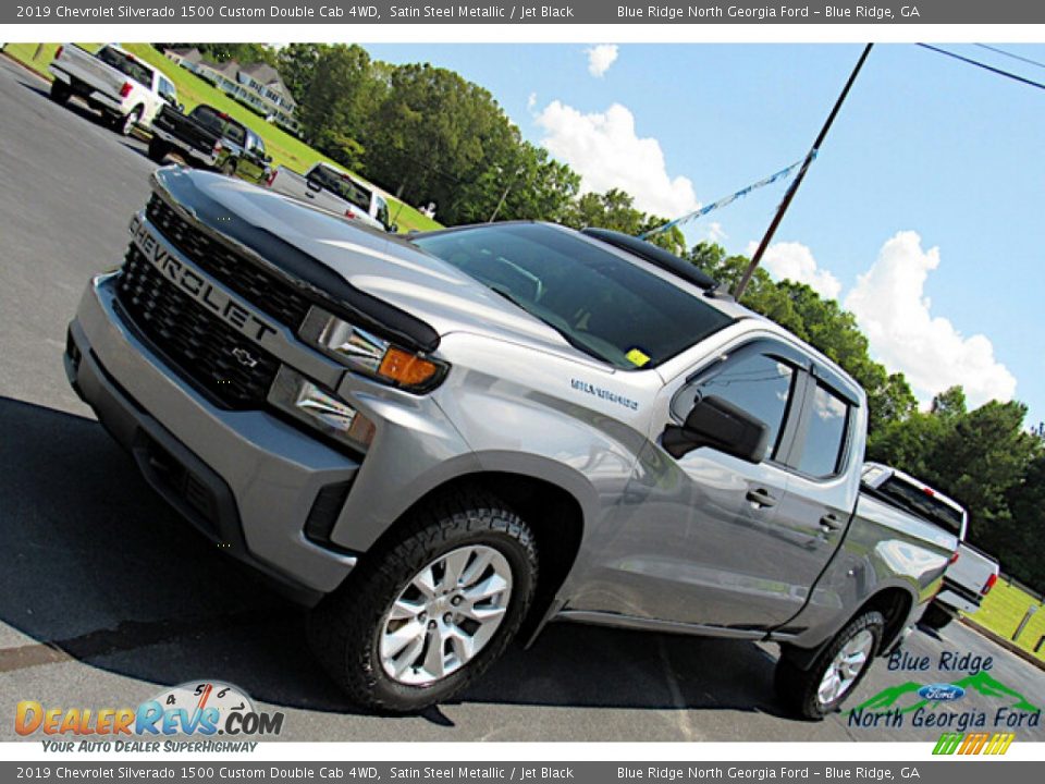 2019 Chevrolet Silverado 1500 Custom Double Cab 4WD Satin Steel Metallic / Jet Black Photo #25