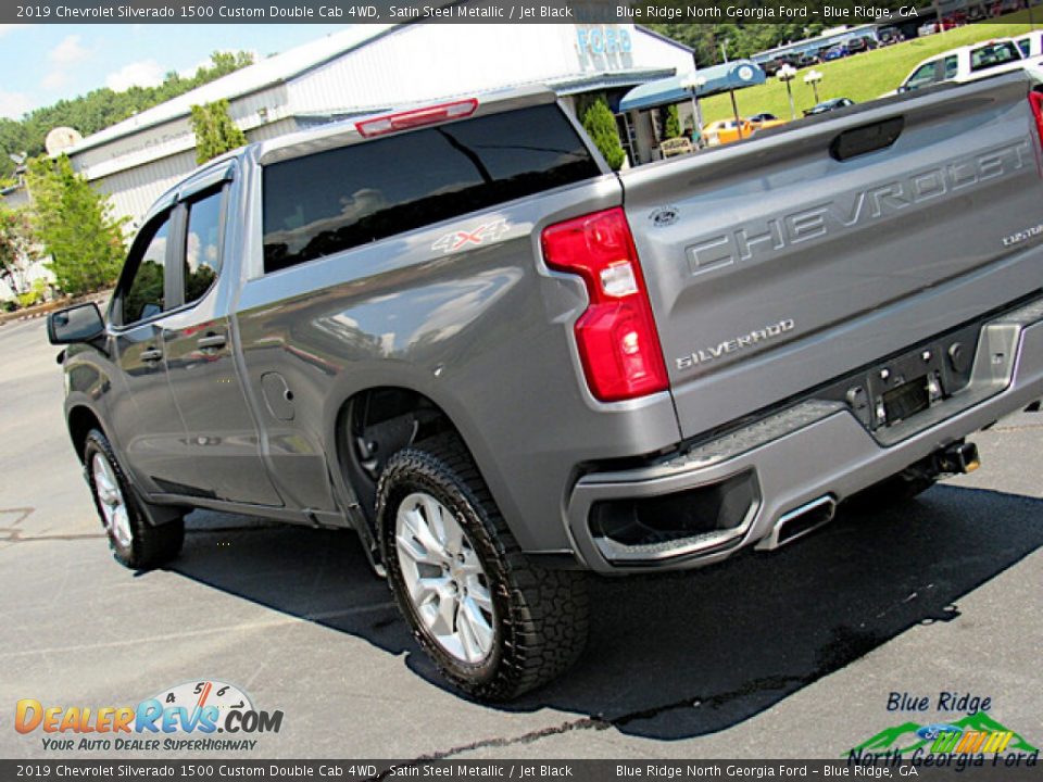 2019 Chevrolet Silverado 1500 Custom Double Cab 4WD Satin Steel Metallic / Jet Black Photo #28