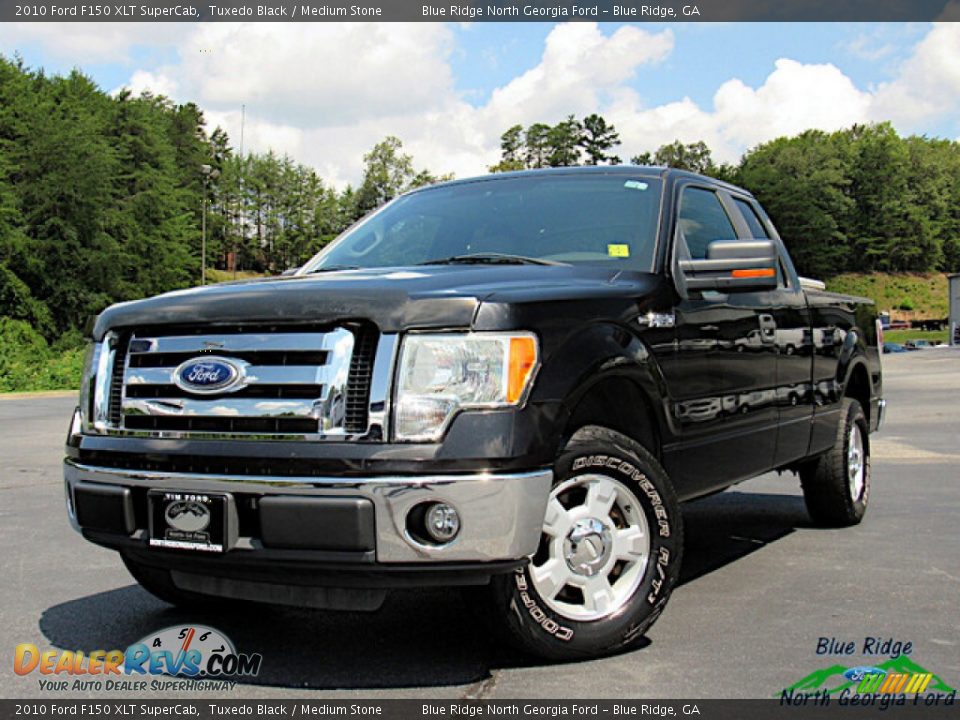 2010 Ford F150 XLT SuperCab Tuxedo Black / Medium Stone Photo #1