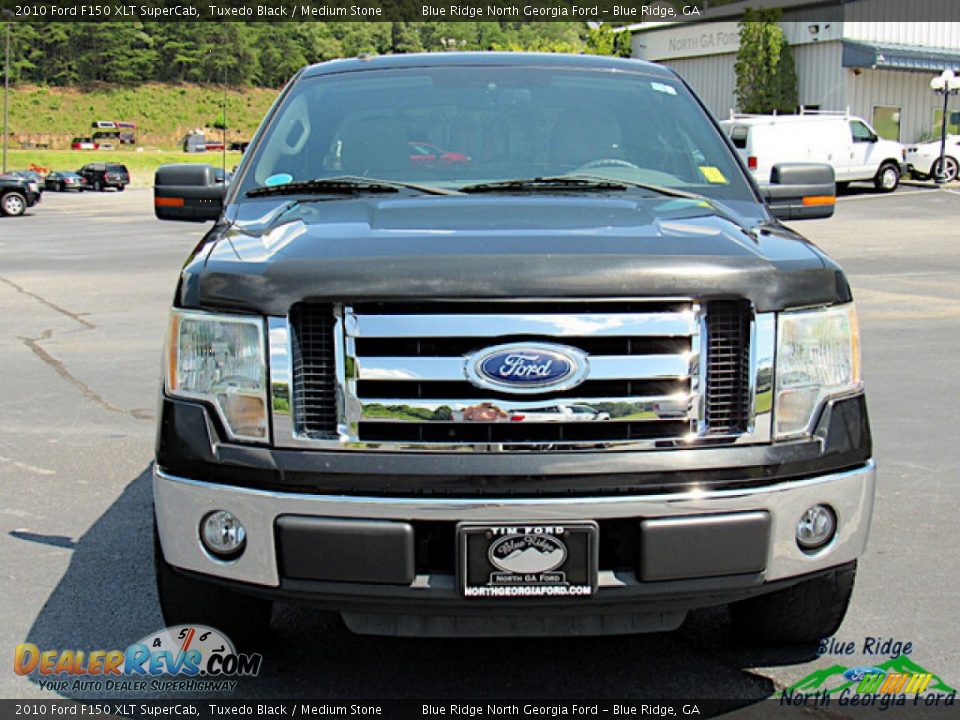 2010 Ford F150 XLT SuperCab Tuxedo Black / Medium Stone Photo #4