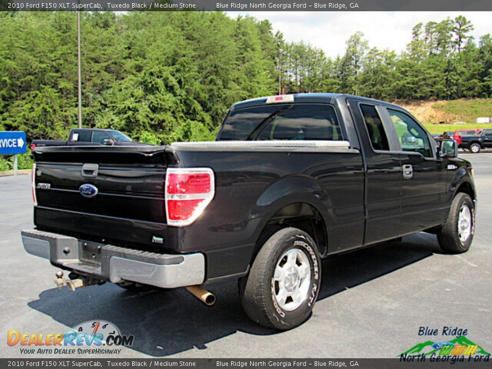 2010 Ford F150 XLT SuperCab Tuxedo Black / Medium Stone Photo #6