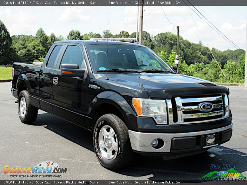 2010 Ford F150 XLT SuperCab Tuxedo Black / Medium Stone Photo #8