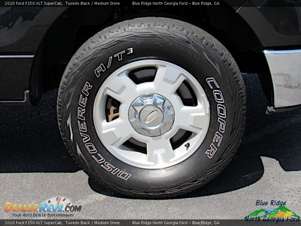 2010 Ford F150 XLT SuperCab Tuxedo Black / Medium Stone Photo #9