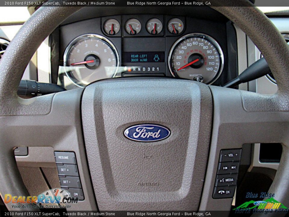 2010 Ford F150 XLT SuperCab Tuxedo Black / Medium Stone Photo #17