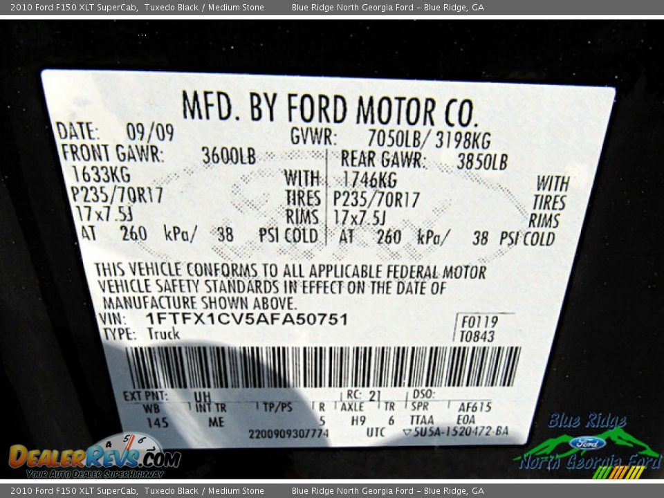 2010 Ford F150 XLT SuperCab Tuxedo Black / Medium Stone Photo #23