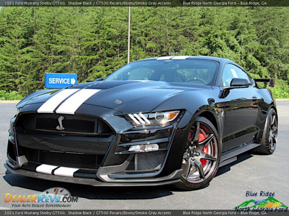 2021 Ford Mustang Shelby GT500 Shadow Black / GT500 Recaro/Ebony/Smoke Gray Accents Photo #1