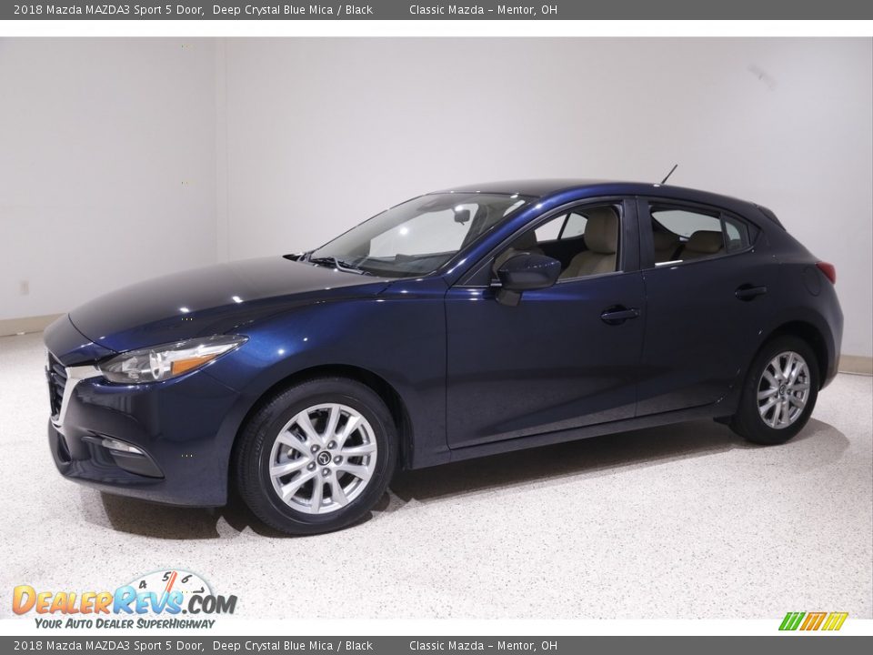2018 Mazda MAZDA3 Sport 5 Door Deep Crystal Blue Mica / Black Photo #3