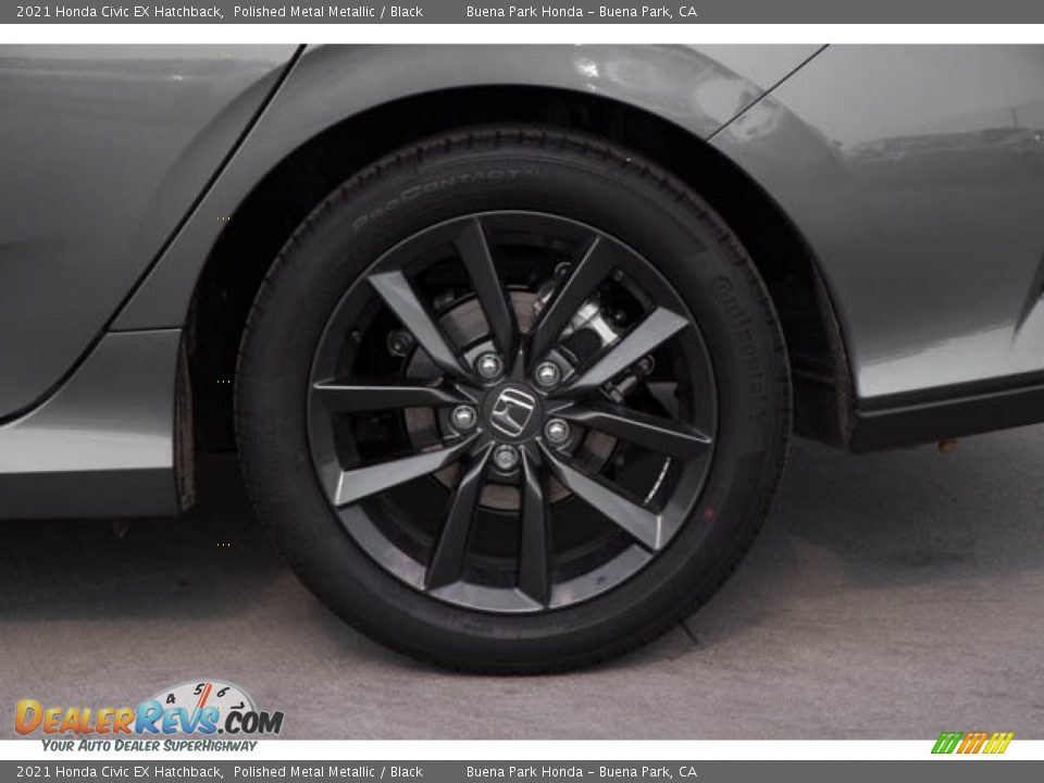 2021 Honda Civic EX Hatchback Polished Metal Metallic / Black Photo #11