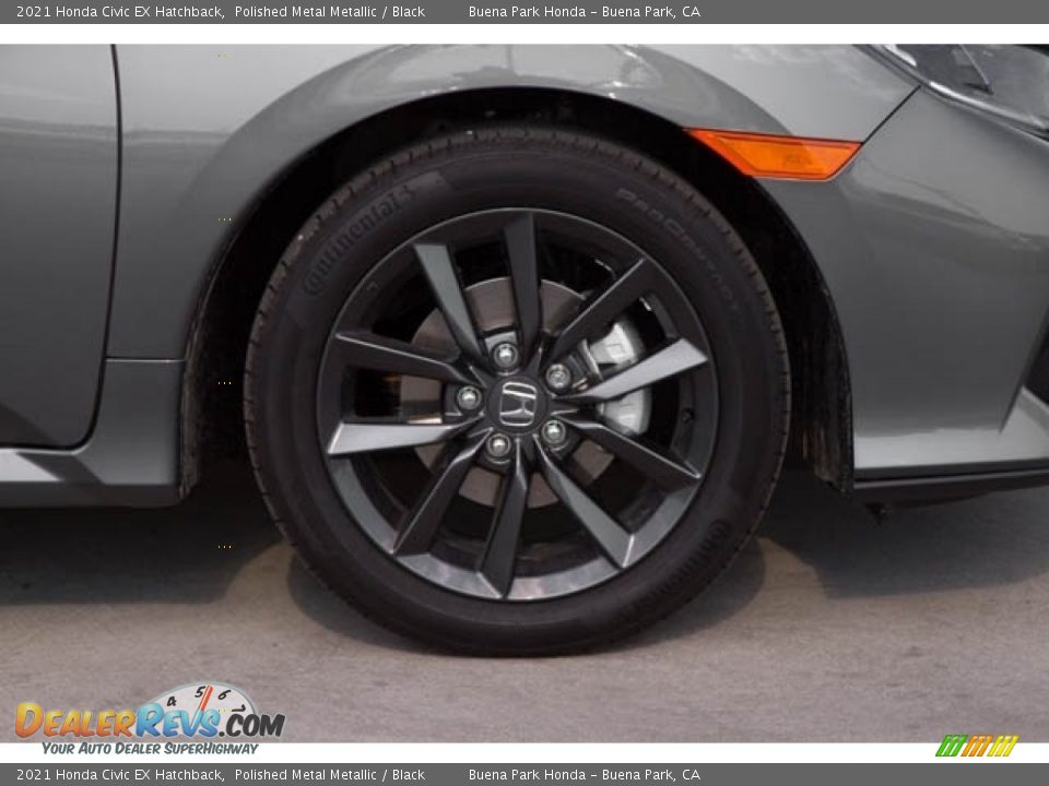2021 Honda Civic EX Hatchback Polished Metal Metallic / Black Photo #13