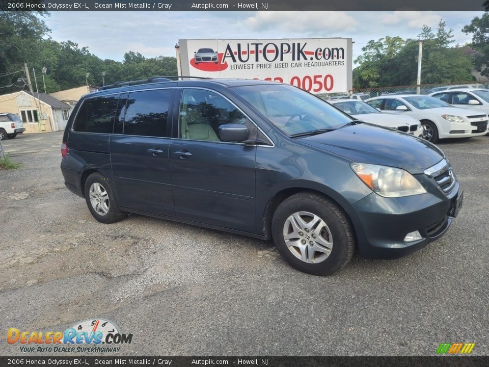 2006 Honda Odyssey EX-L Ocean Mist Metallic / Gray Photo #2