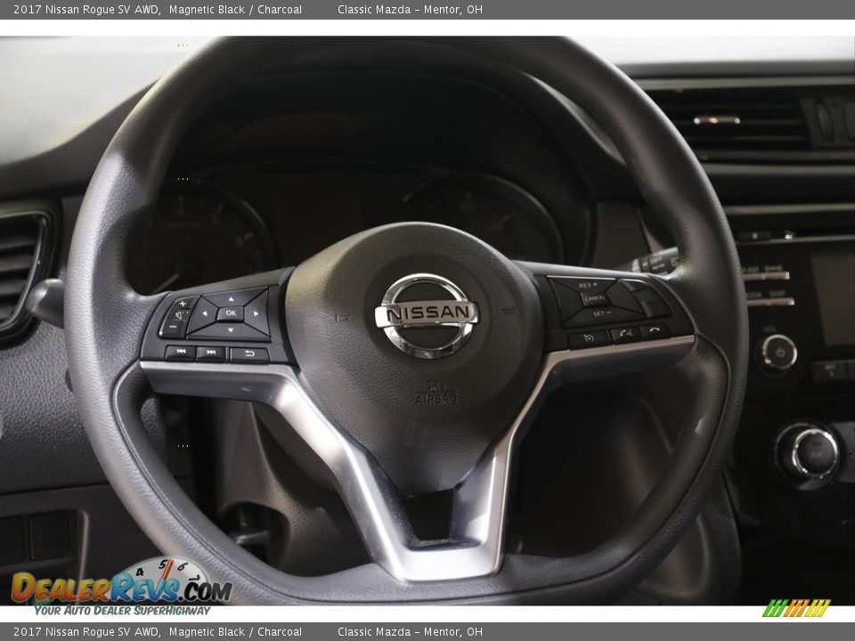 2017 Nissan Rogue SV AWD Magnetic Black / Charcoal Photo #7