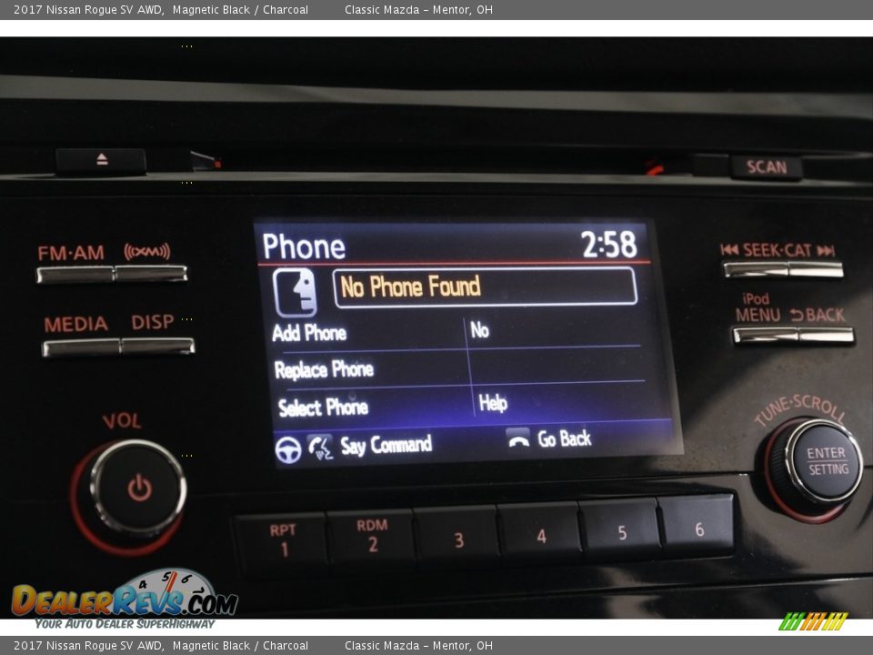 2017 Nissan Rogue SV AWD Magnetic Black / Charcoal Photo #10