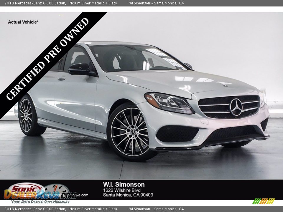 2018 Mercedes-Benz C 300 Sedan Iridium Silver Metallic / Black Photo #1