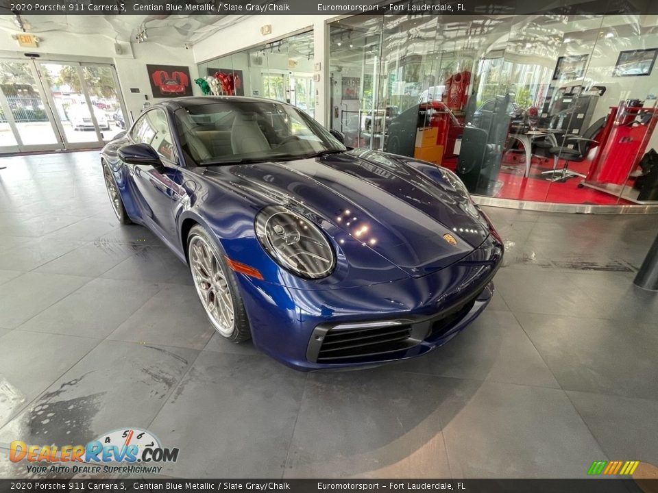 2020 Porsche 911 Carrera S Gentian Blue Metallic / Slate Gray/Chalk Photo #19