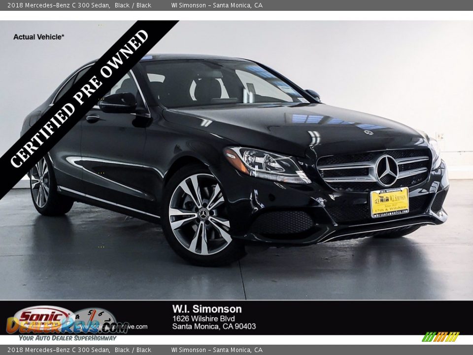 2018 Mercedes-Benz C 300 Sedan Black / Black Photo #1
