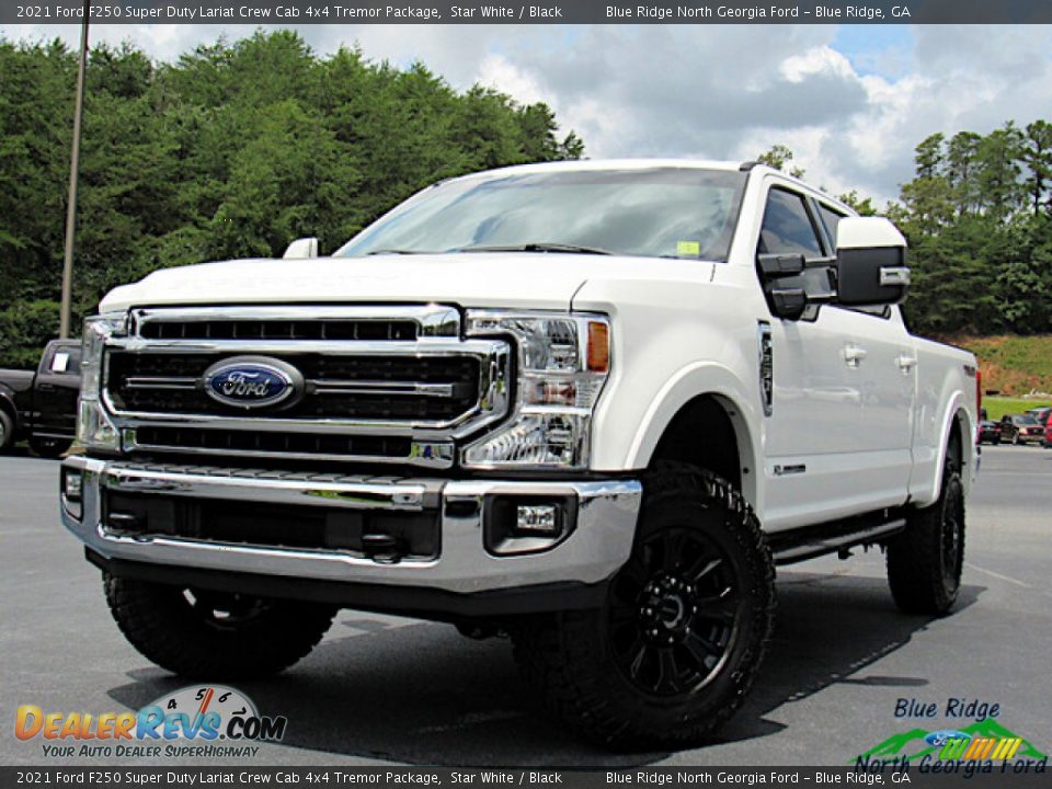 2021 Ford F250 Super Duty Lariat Crew Cab 4x4 Tremor Package Star White / Black Photo #1