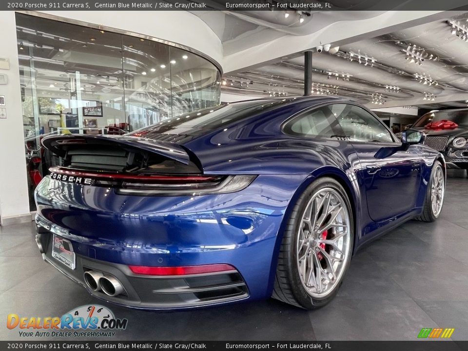 2020 Porsche 911 Carrera S Gentian Blue Metallic / Slate Gray/Chalk Photo #26
