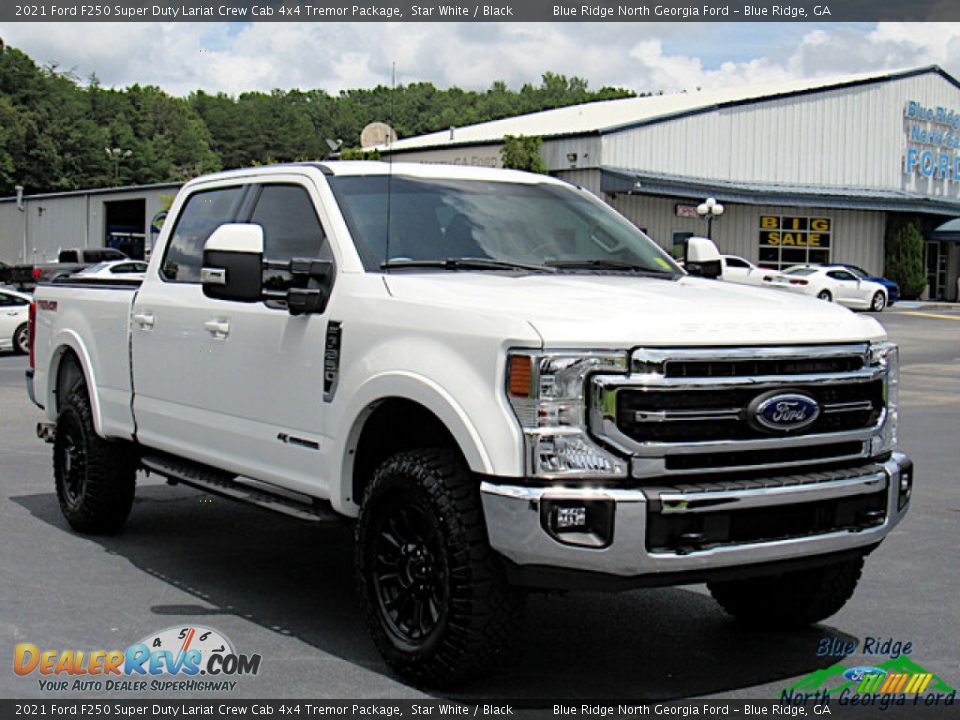2021 Ford F250 Super Duty Lariat Crew Cab 4x4 Tremor Package Star White / Black Photo #7