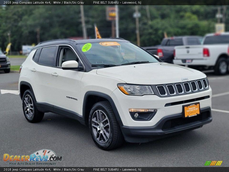 2018 Jeep Compass Latitude 4x4 White / Black/Ski Gray Photo #18