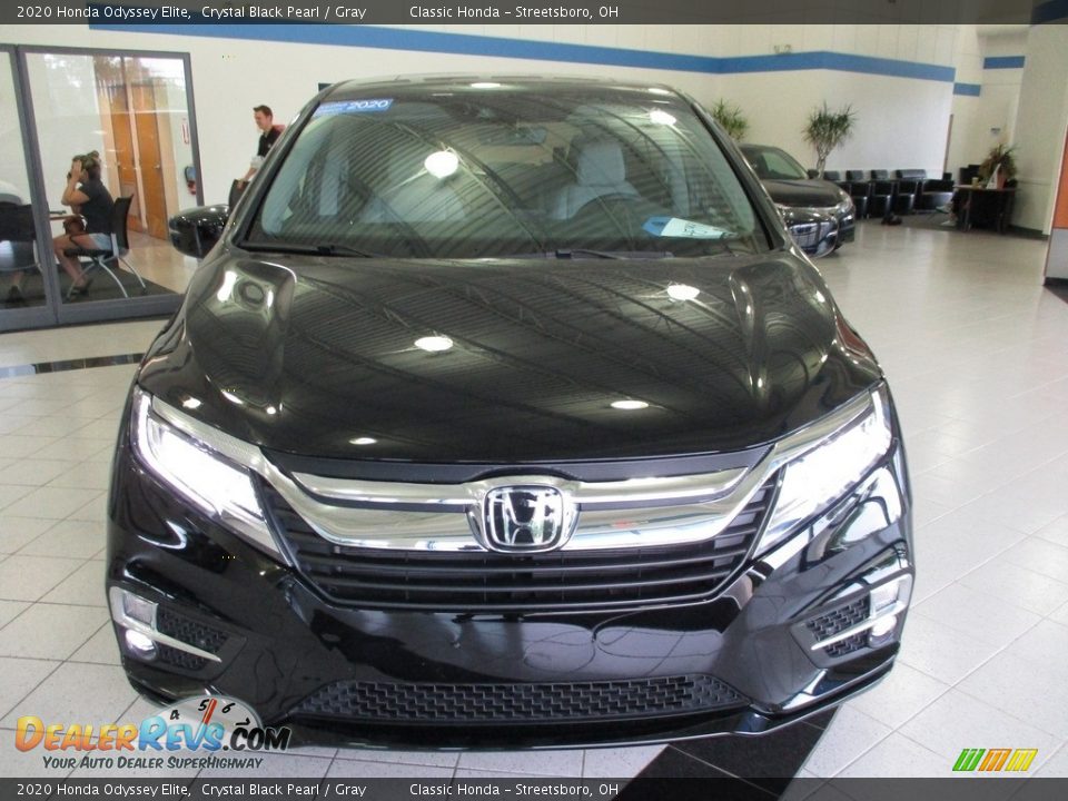 2020 Honda Odyssey Elite Crystal Black Pearl / Gray Photo #2