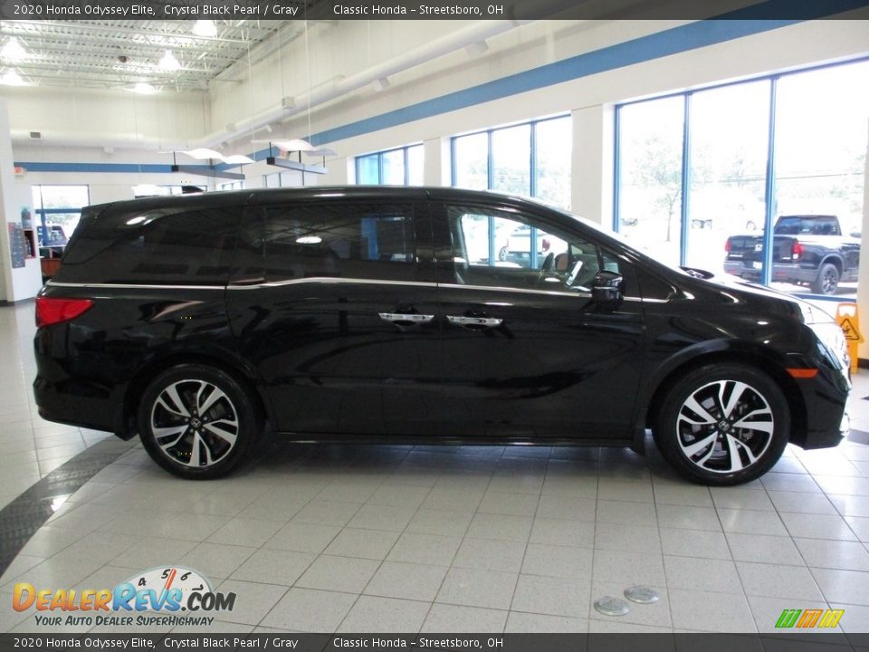 2020 Honda Odyssey Elite Crystal Black Pearl / Gray Photo #4