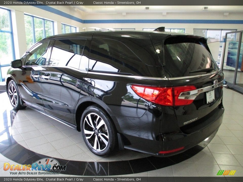 2020 Honda Odyssey Elite Crystal Black Pearl / Gray Photo #9