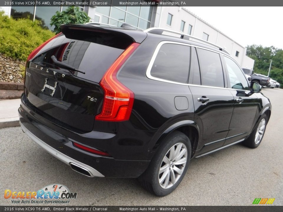 2016 Volvo XC90 T6 AWD Ember Black Metallic / Charcoal Photo #14