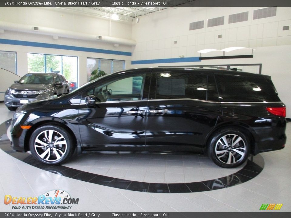 2020 Honda Odyssey Elite Crystal Black Pearl / Gray Photo #10