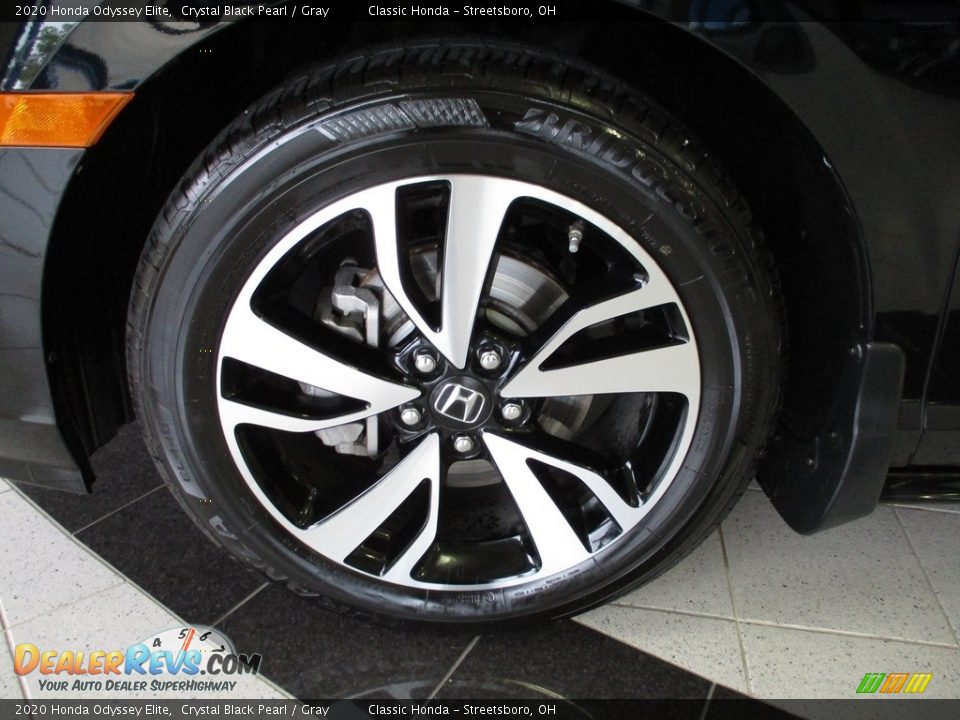 2020 Honda Odyssey Elite Crystal Black Pearl / Gray Photo #12