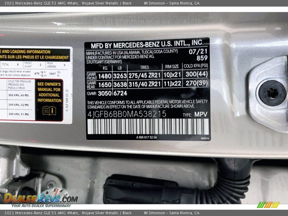 2021 Mercedes-Benz GLE 53 AMG 4Matic Mojave Silver Metallic / Black Photo #11