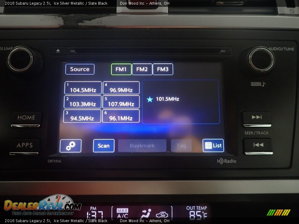 2016 Subaru Legacy 2.5i Ice Silver Metallic / Slate Black Photo #25