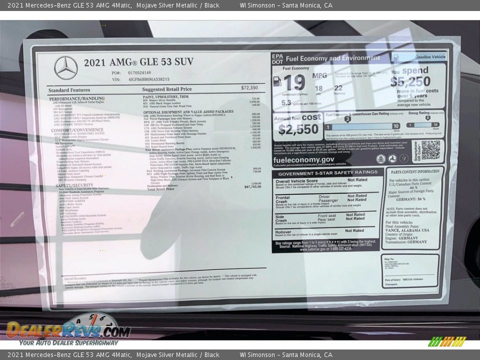 2021 Mercedes-Benz GLE 53 AMG 4Matic Mojave Silver Metallic / Black Photo #13