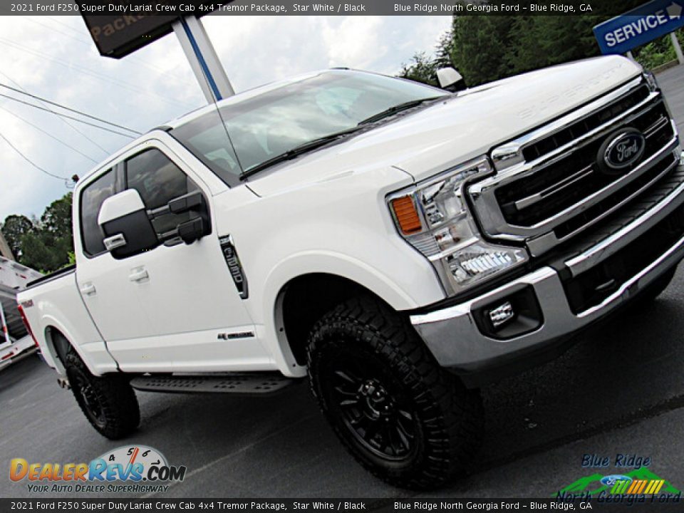 2021 Ford F250 Super Duty Lariat Crew Cab 4x4 Tremor Package Star White / Black Photo #35