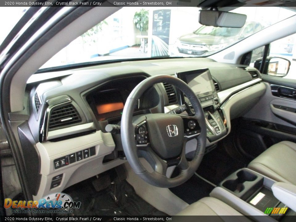 2020 Honda Odyssey Elite Crystal Black Pearl / Gray Photo #28