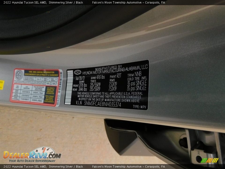 2022 Hyundai Tucson SEL AWD Shimmering Silver / Black Photo #20