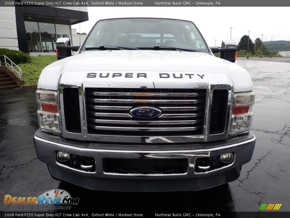 2008 Ford F250 Super Duty XLT Crew Cab 4x4 Oxford White / Medium Stone Photo #3