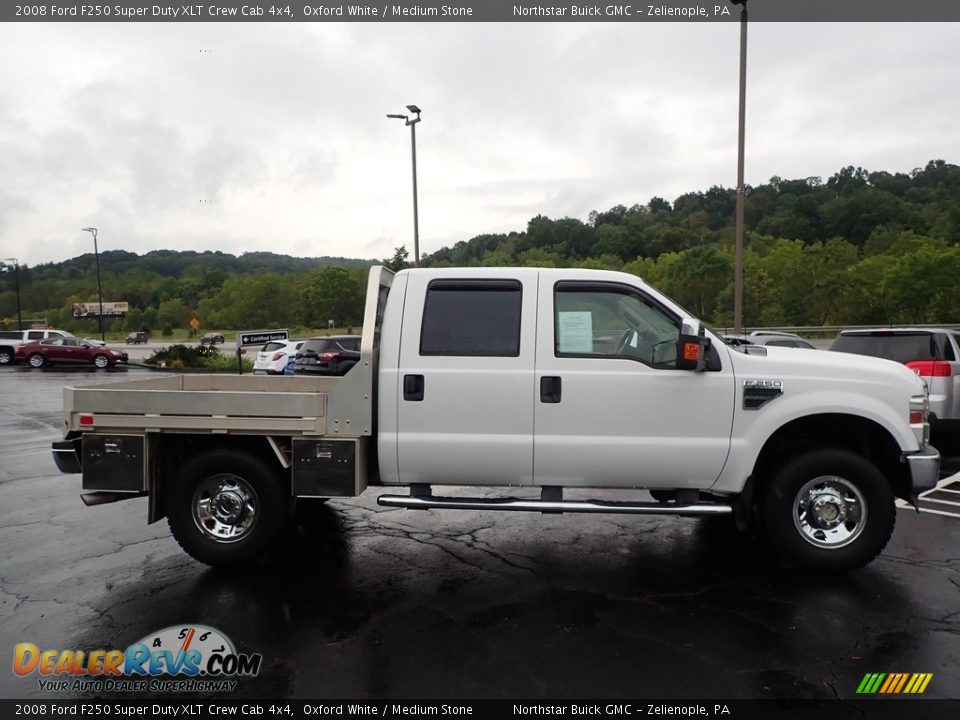 2008 Ford F250 Super Duty XLT Crew Cab 4x4 Oxford White / Medium Stone Photo #5