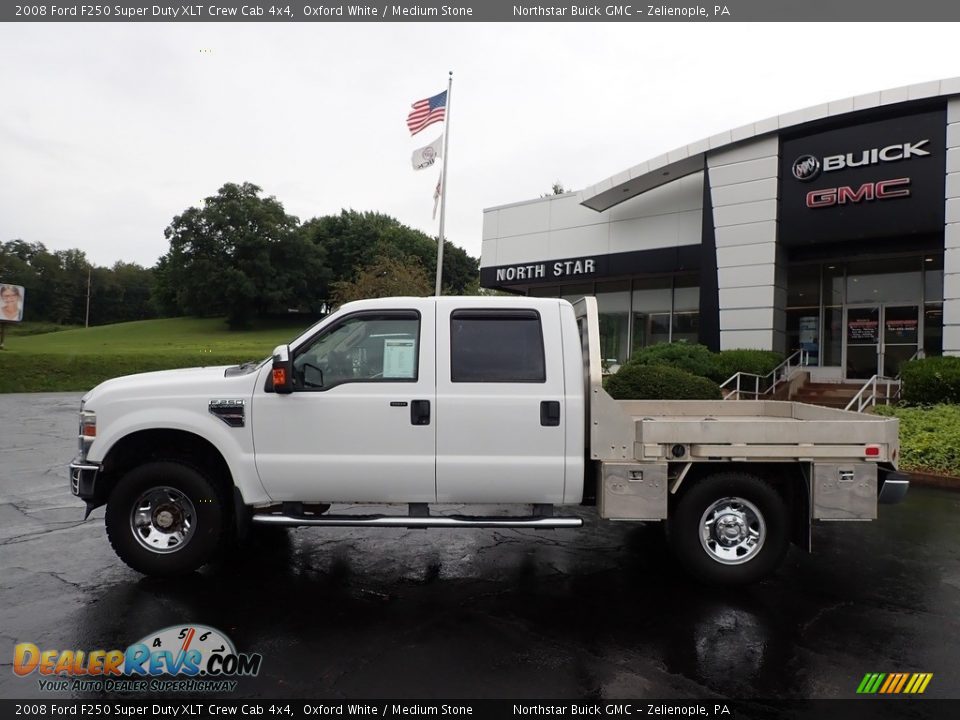 2008 Ford F250 Super Duty XLT Crew Cab 4x4 Oxford White / Medium Stone Photo #12