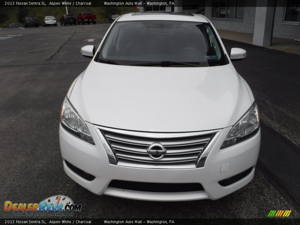 2013 Nissan Sentra SL Aspen White / Charcoal Photo #5