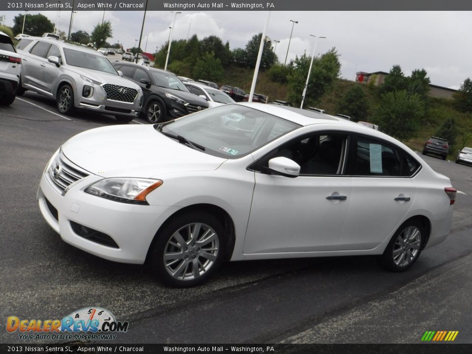 2013 Nissan Sentra SL Aspen White / Charcoal Photo #7