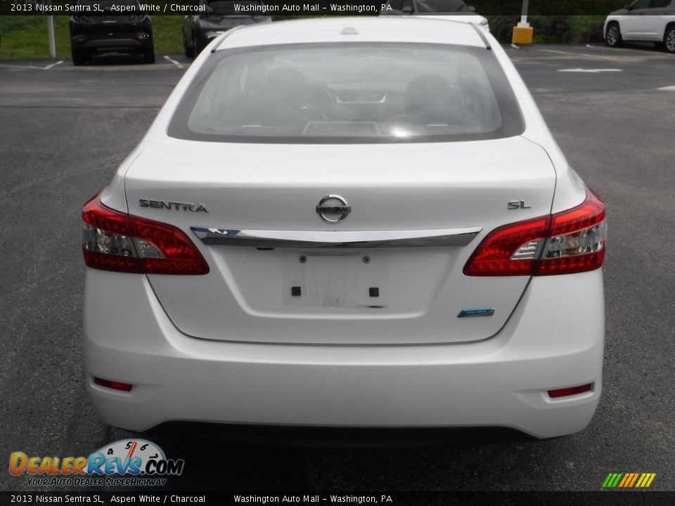 2013 Nissan Sentra SL Aspen White / Charcoal Photo #8