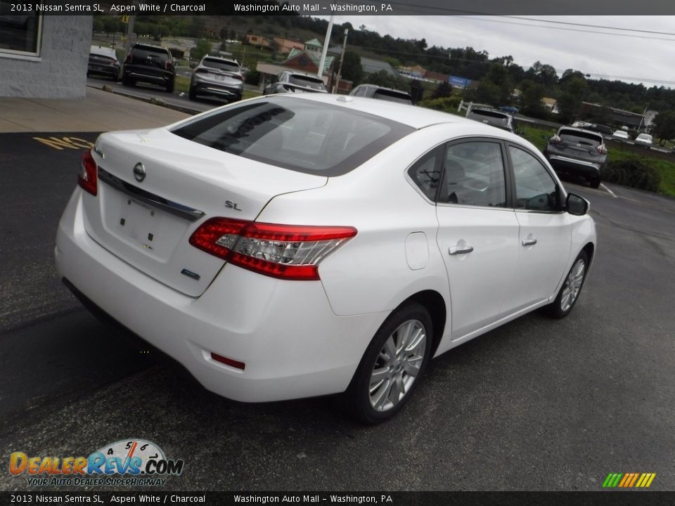 2013 Nissan Sentra SL Aspen White / Charcoal Photo #9