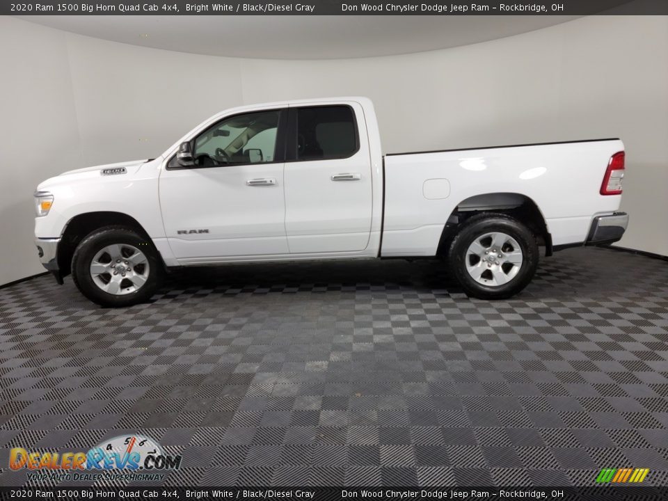 2020 Ram 1500 Big Horn Quad Cab 4x4 Bright White / Black/Diesel Gray Photo #6