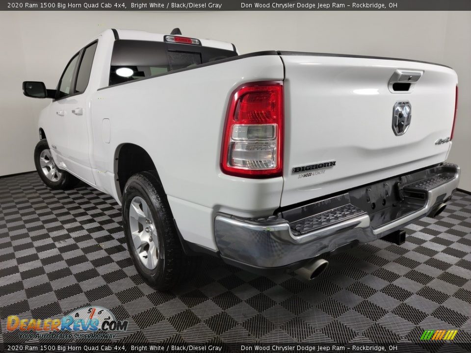 2020 Ram 1500 Big Horn Quad Cab 4x4 Bright White / Black/Diesel Gray Photo #7