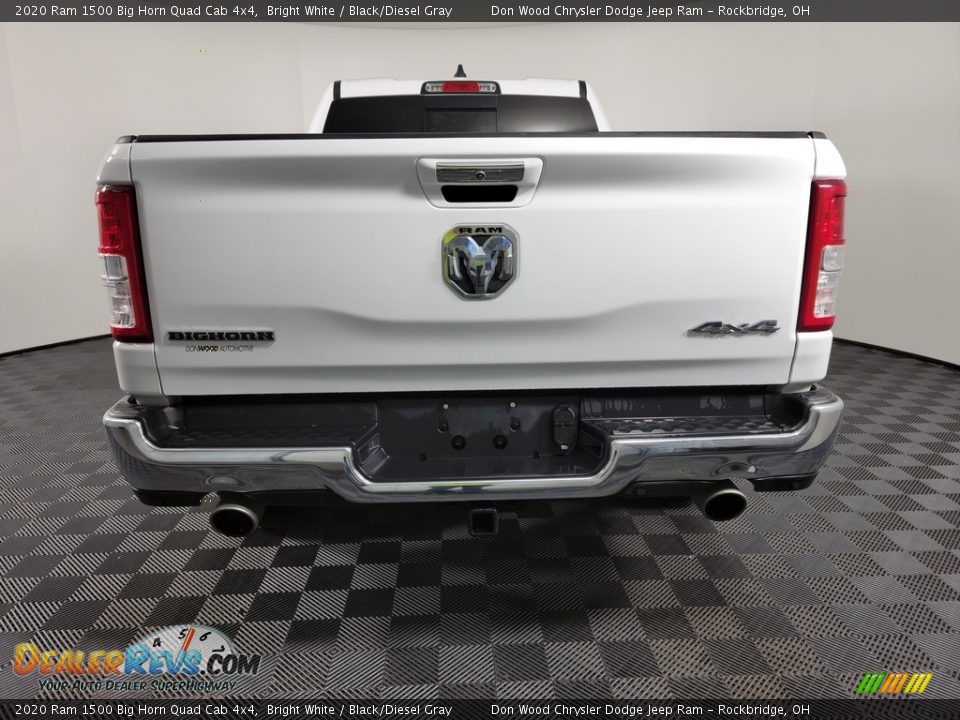 2020 Ram 1500 Big Horn Quad Cab 4x4 Bright White / Black/Diesel Gray Photo #8
